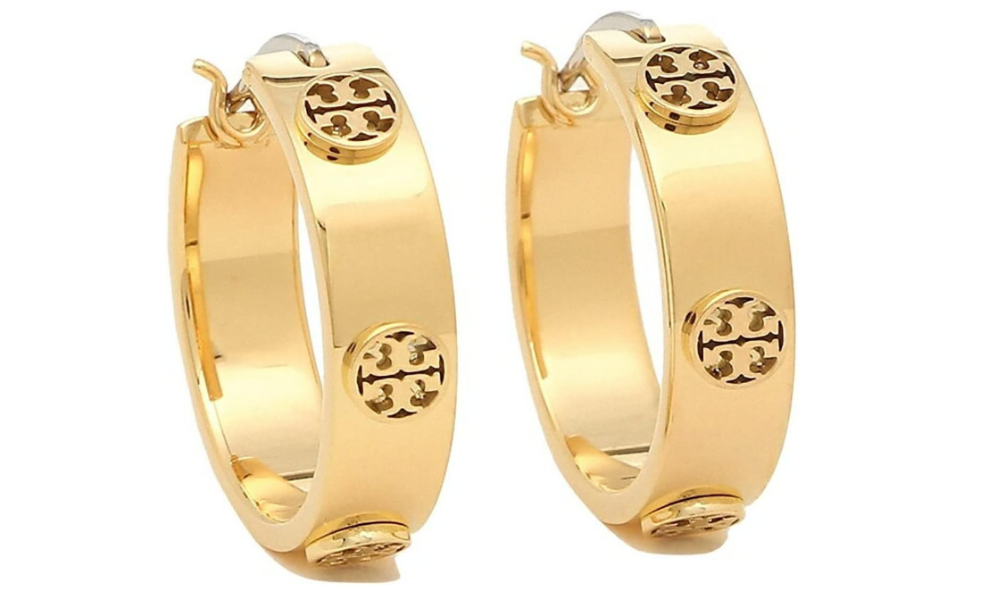 [トリーバーチ]ピアス アクセサリー ミラースタッズ フープ ゴールド レディース TORY BURCH 65094 720 [並行輸入品]