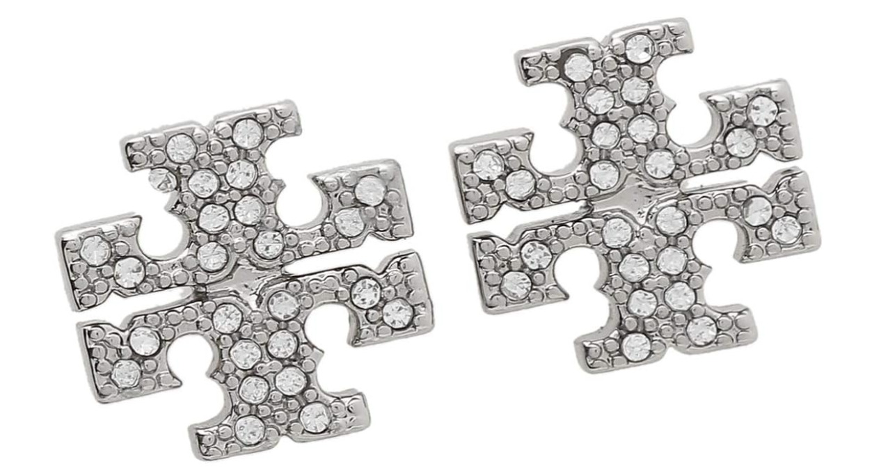 [トリーバーチ] ピアス アクセサリー レディース TORY BURCH 53423 CRYSTAL LOGO CRYSTAL LOGO STUD EARRING [並行輸入品]