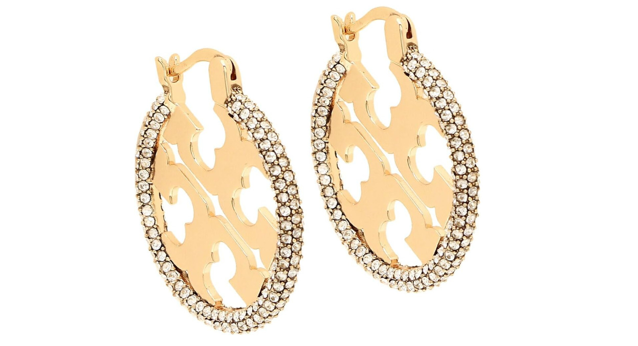 [トリーバーチ] ピアス ミラー レディース TORY BURCH 148178 MILLER PAVE HOOP EARRING[並行輸入品]