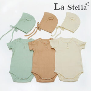 La Stella リブ キャップ＆ボディシャツ2点セット